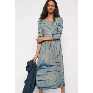 Anthropologie Moss Blue Dolan Left Coast Eliska Tie-Dye Maxi Dress Size Medium